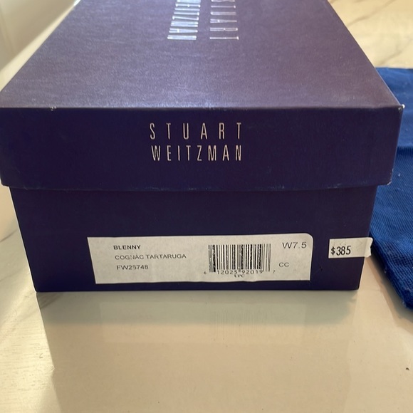 Stuart Weizmann Blenny slingback peep toe pumps and matching clutch - Picture 10 of 11